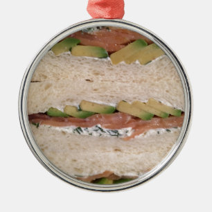 Avocado & Lox sandwich Metal Ornament