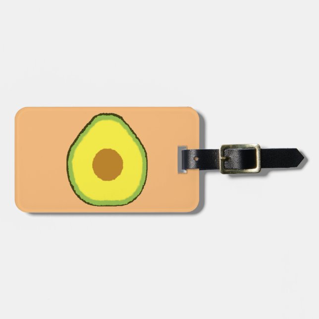 Avocado Luggage Tag (Front Horizontal)