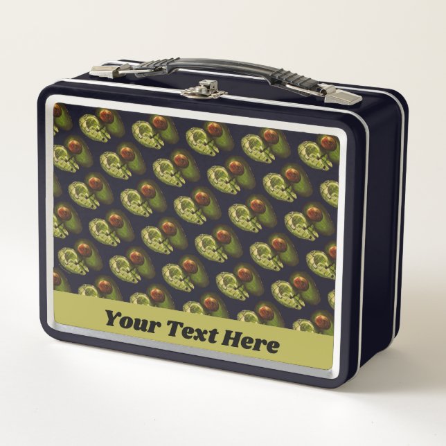 Avocado Lunch Box - Optional Personalisation (Front)