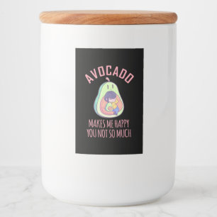 Avocado Makes Me Happy Food Label