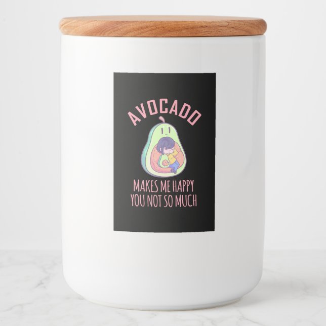 Avocado Makes Me Happy Food Label (Front)