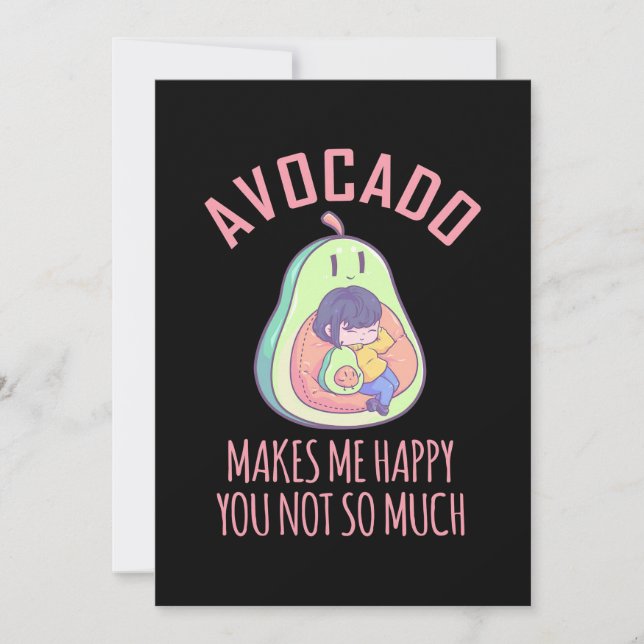Avocado Makes Me Happy Save The Date (Front)