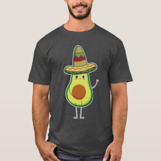 Avocado Mexican With Sombrero Mexicano Cute Gift T-Shirt