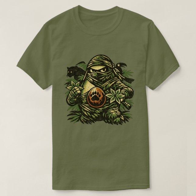 Avocado Ninja — Shadow of the Jungle  T-Shirt (Design Front)