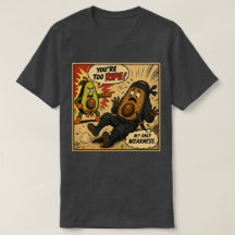 Avocado Ninja "Too Ripe" — Funny Retro Comic