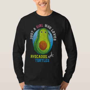 Avocado Ocean Animal Girls Women Pet Cute Turtle T-Shirt