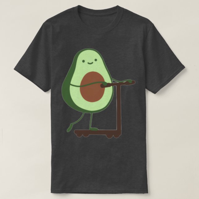 Avocado on a Scooter T-Shirt (Design Front)