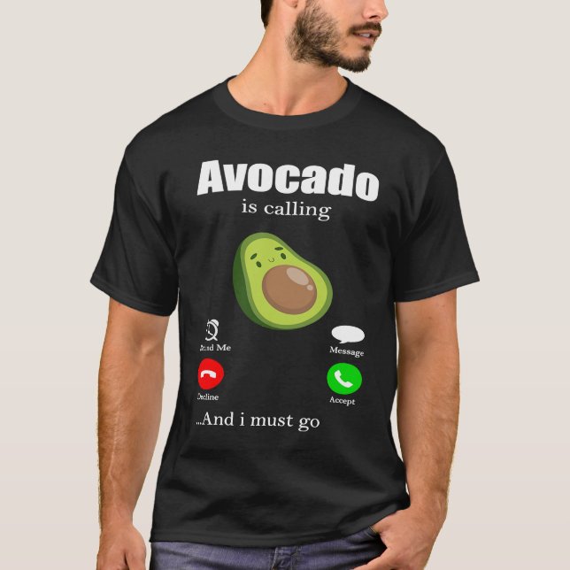 Avocado Organic Vegetable Veganism Vegetarian T-Shirt (Front)