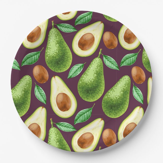 Avocado Paper Plate (Front)
