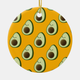 Avocado Pattern Ceramic Tree Decoration