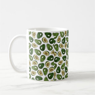 Avocado pattern coffee mug
