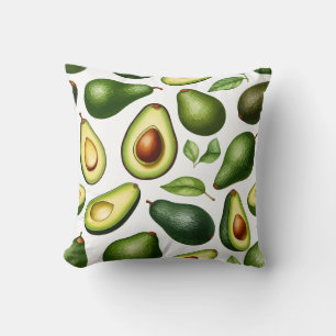 Avocado pattern cushion