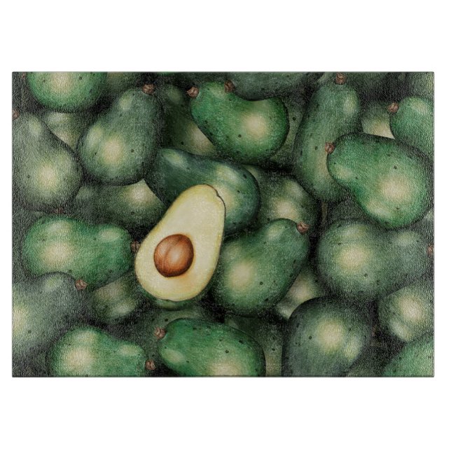 Avocado Pattern Cutting Board (Front)