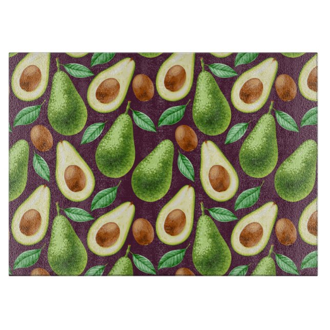 Avocado Pattern Cutting Board (Front)