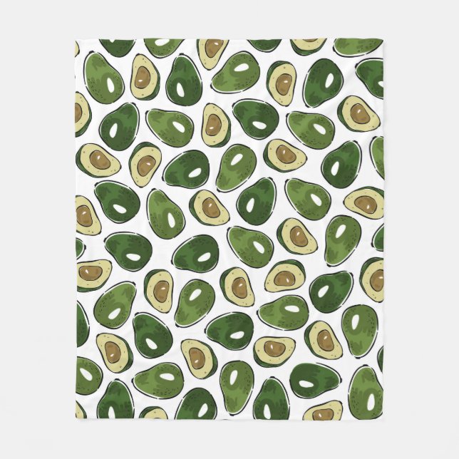 Avocado pattern fleece blanket (Front)