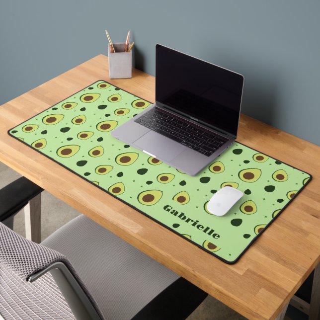 Avocado Pattern Fruit Food Name Desk Mat (Office 2)