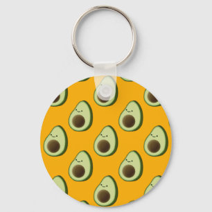 Avocado Pattern Key Ring