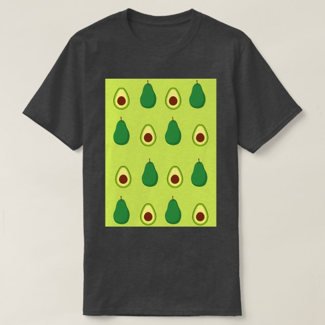 Avocado pattern lime T-Shirt (Design Front)