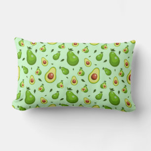 Avocado Pattern Lumbar Cushion