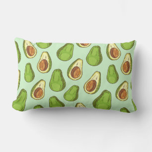 Avocado Pattern Lumbar Cushion
