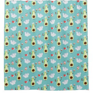 Avocado Pattern Shower Curtain