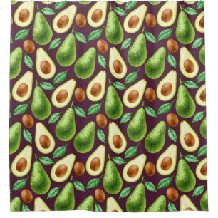Avocado Pattern Shower Curtain