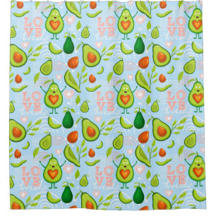 Avocado Pattern Shower Curtain