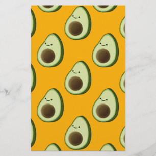 Avocado Pattern Stationery