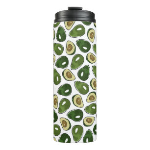 Avocado pattern thermal tumbler
