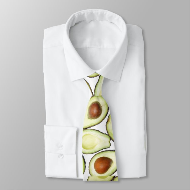 Avocado Pattern Tie (Tied)