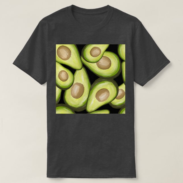 Avocado patternA gift for avocado lovers and vegan T-Shirt (Design Front)