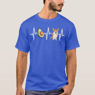 Avocado Pembroke Welsh Corgi Heartbeat Dog Lover T-Shirt