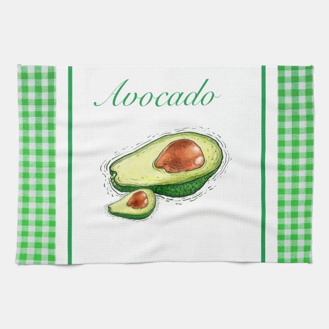 Avocado plaid Kitchen Towels (Horizontal)