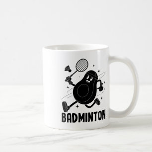 Avocado Playing Badminton Healthy Vegetarian Food Coffee Mug