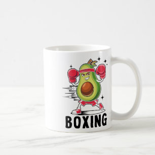 Avocado Playing Boxing Healthy Vegetarian Food Coffee Mug