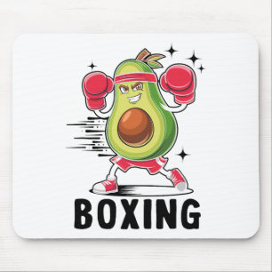 Avocado Playing Boxing Healthy Vegetarian Food Mouse Pad