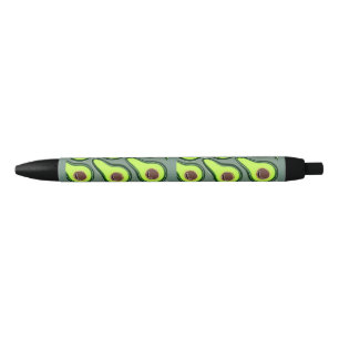 Avocado Pop Art – Fresh & Fun Pattern Black Ink Pen