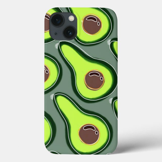 🥑 Avocado Pop Art – Fresh & Fun Pattern 🥑 Case-Mate iPhone Case (Back)