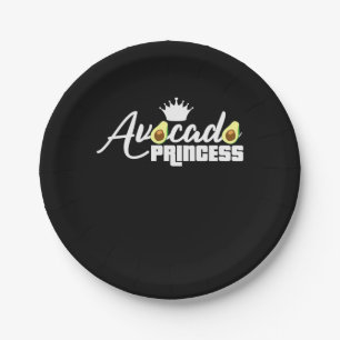 Avocado Princess Paper Plate