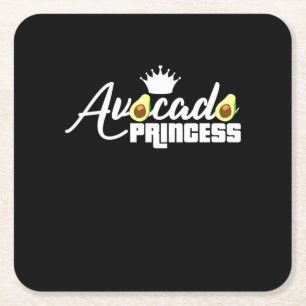 Avocado Princess Square Paper Coaster
