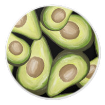 "Avocado" Print Ceramic Pull