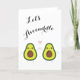 Avocado pun valentine's day card