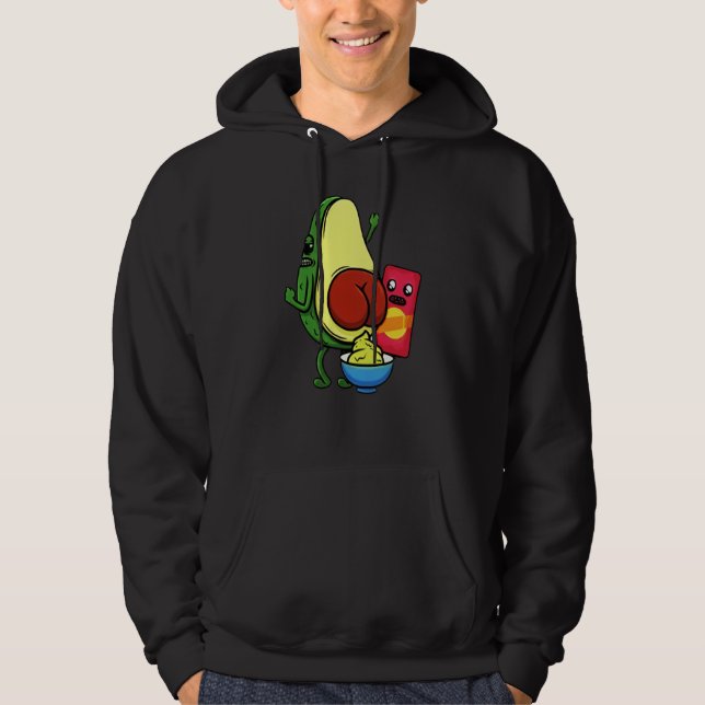 Avocado Pun Wordplay Healthy Eating Habit Vegan Ve Hoodie (Front)