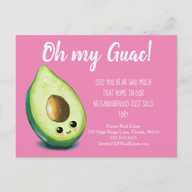 avocado referral real estate marketing sell postcard (Front)
