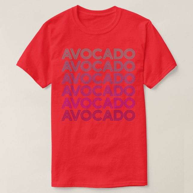 Avocado Retro T-Shirt (Design Front)