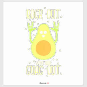 Avocado Rock Out With Your Guac Out