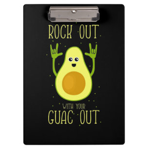 Avocado Rock Out With Your Guac Out Clipboard