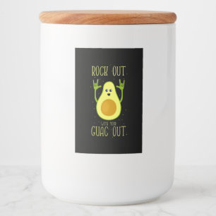 Avocado Rock Out With Your Guac Out Food Label