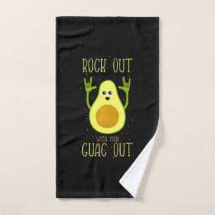 Avocado Rock Out With Your Guac Out Hand Towel