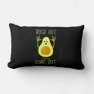 Avocado Rock Out With Your Guac Out Lumbar Cushion
